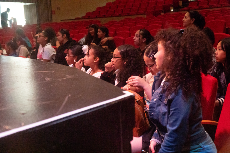 A live Q&A after the performance of "A Wrinkle in Time" at the Wheelock Family Theatre.