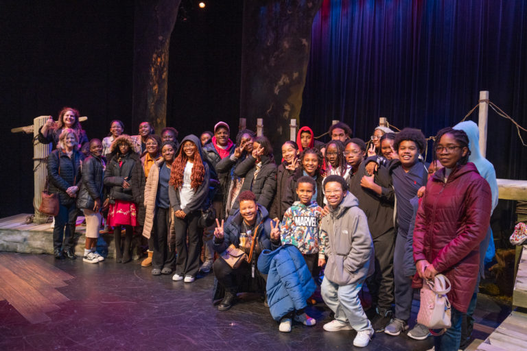New Heights Charter School of Brockton visit Emerson College's Greene Theater for "Second Star to the Right"